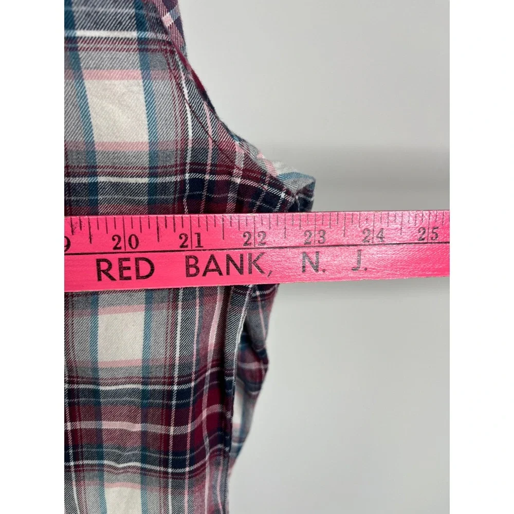 Banana Republic Shirt Mens L Plaid Ultra-Soft Flannel Untucked Autumn Layering